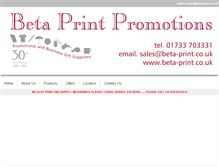 Tablet Screenshot of beta-print.co.uk